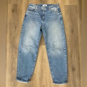 Paige Alexis Ryland Barrel Jeans High Waist Ankle Womens Size 28 Medium Blue